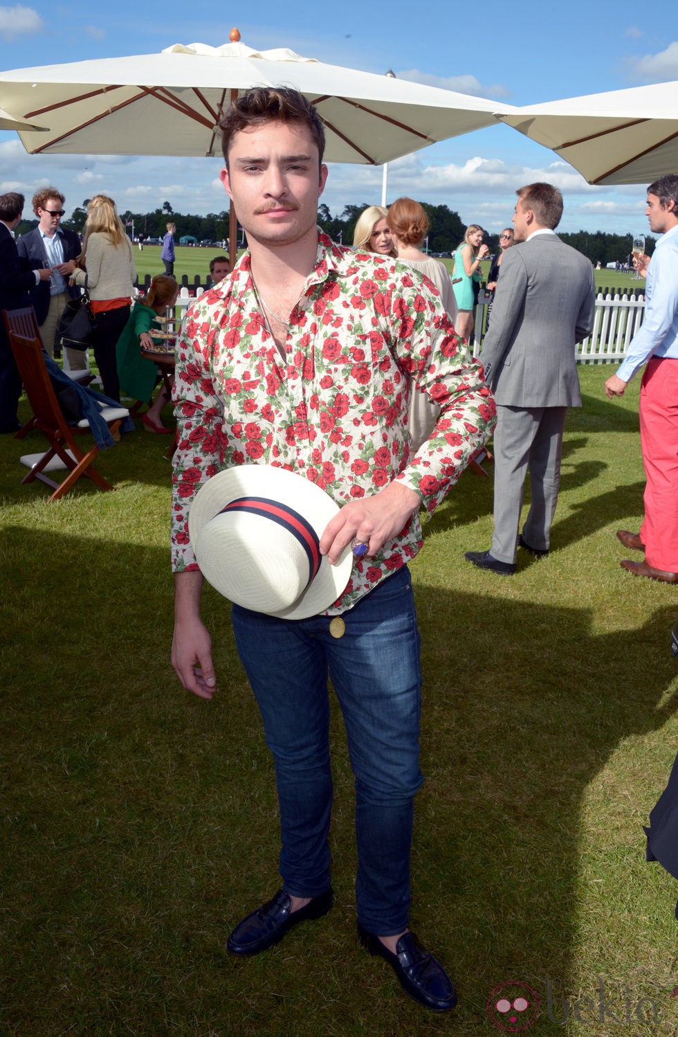 Ed Westwick en la Copa de la Reina de Polo