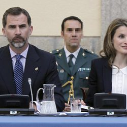 Los Príncipes Felipe y Letizia en la reunión anual con los Patronatos de la Fundación Príncipe de Asturias