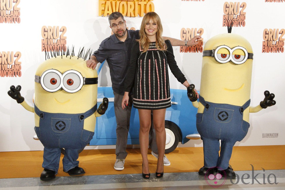 Florentino Fernández y Patricia Conde promocionando 'Gru, mi villano favorito 2' en Madrid