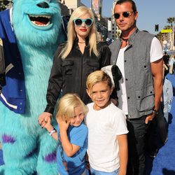 Gwen Stefani y Gavin Rossdale en el estreno de 'Monstruos University' en Los Angeles