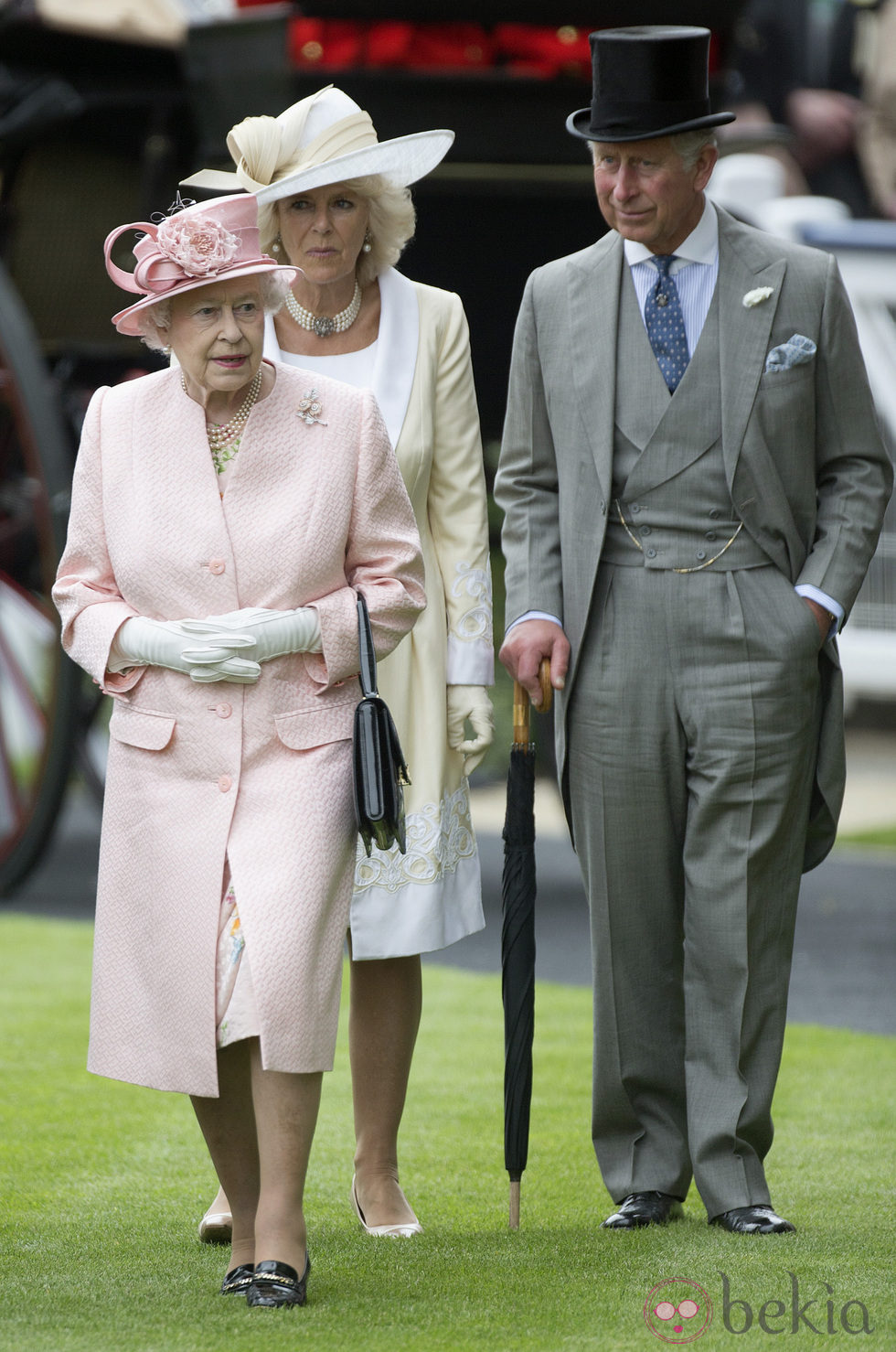 La Reina, el Príncipe de Gales y la Duquesa de Cornualles en la inauguración de Ascot 2013