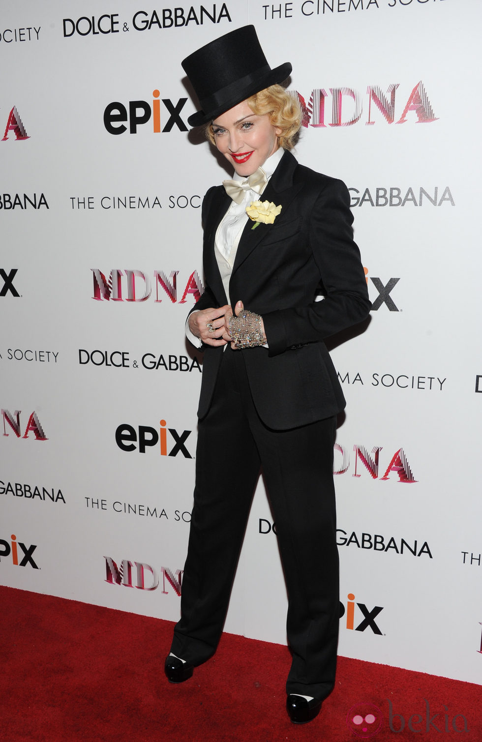 Madonna durante el estreno de 'Madonna: The MDNA Tour' en Nueva York