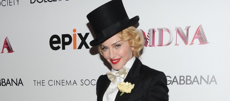 Madonna durante el estreno de 'Madonna: The MDNA Tour' en Nueva York