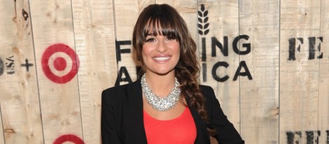 Lea Michele en una fiesta solidaria en Nueva York