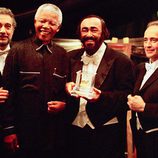 Nelson Mandela en un concierto de Los Tres Tenores en Pretoria