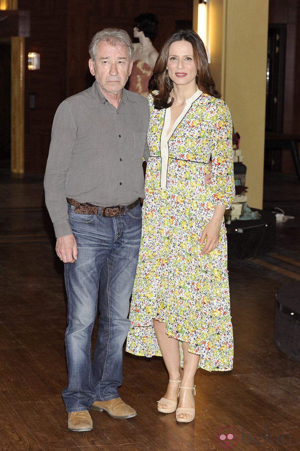 José Sacristán y Aitana Sánchez Gijón en la presentación de 'Galerías Velvet'