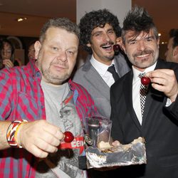 Antonio Pagudo, Nacho Guerreros y Alberto Chicote en los Premios La Cazuela 2013