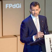 El Príncipe Felipe da un discurso en la entrega de los Premios Príncipe de Girona 2013