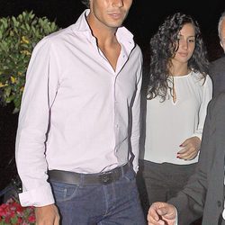 Rafa Nadal y Xisca Perelló a su llegada al concierto de Julio Iglesias en Barcelona