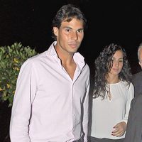 Rafa Nadal y Xisca Perelló a su llegada al concierto de Julio Iglesias en Barcelona