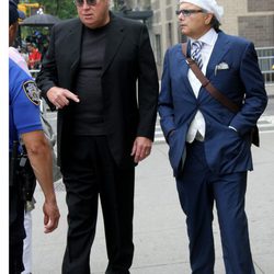 Joe Pantiloano en el funeral de James Gandolfini en Nueva York