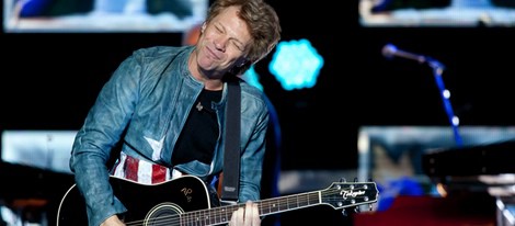 Bon Jovi durante su concierto en Madrid