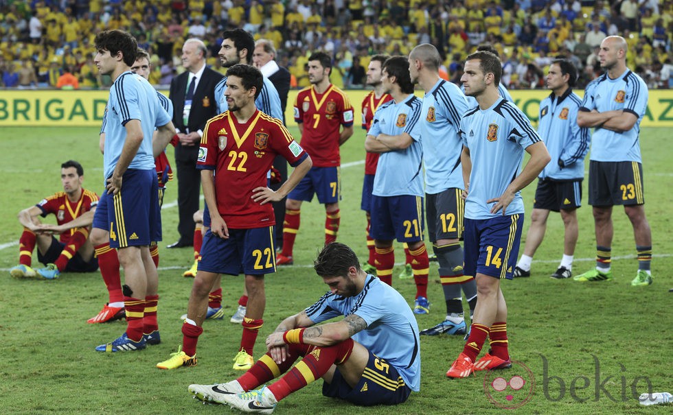 'La Roja' decepcionada tras perder la final de la Copa Confederaciones 2013