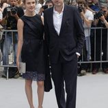 Natalia Vodianova y Antoine Arnault en la presentación de la colección de alta costura de Dior en París