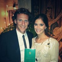 Diego Forlán y Paz Cardoso el día de su boda civil