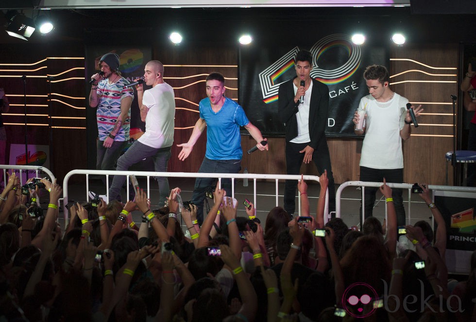 The Wanted actuando en el 40 Café de Madrid