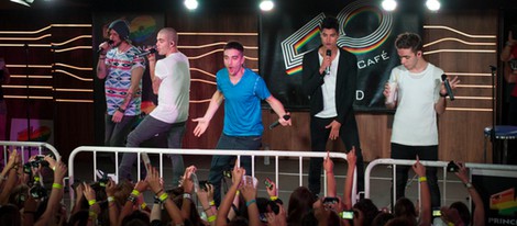 The Wanted actuando en el 40 Café de Madrid