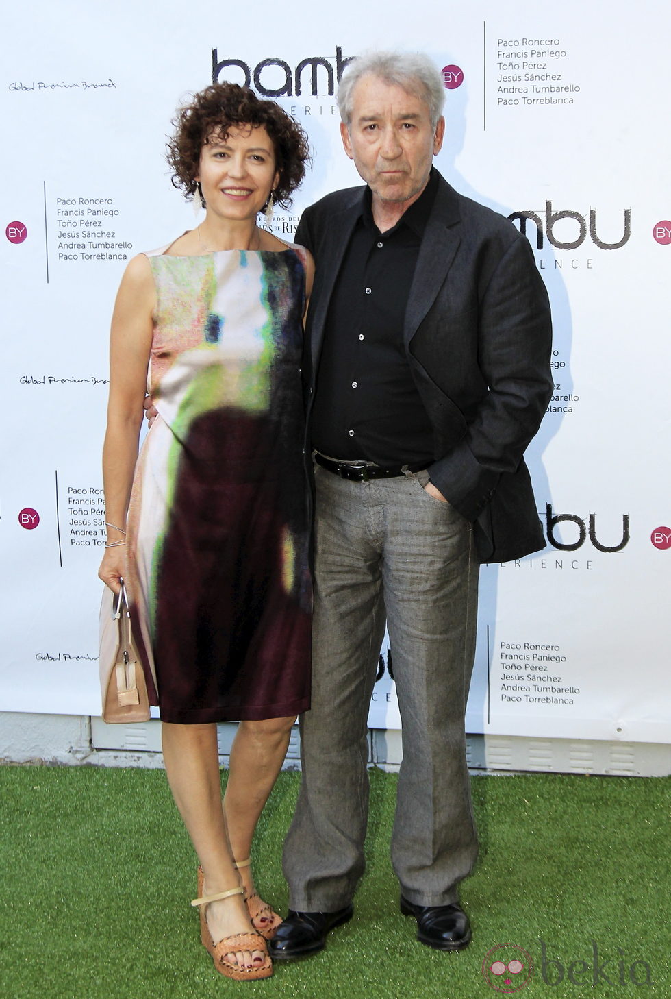 Jose Sacristán y su esposa en la fiesta del quinto aniversario de Bambú