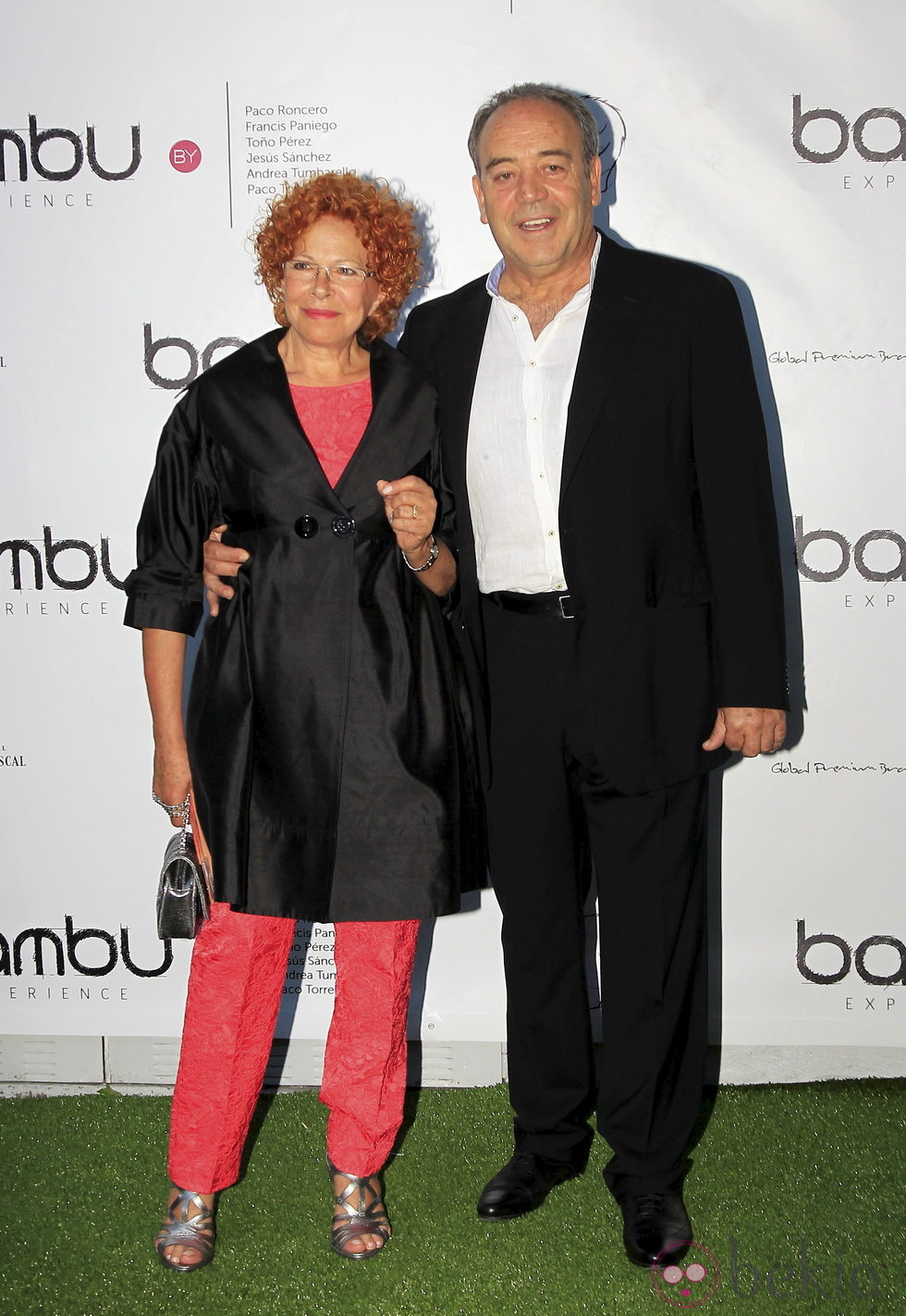 Tito Valverde y María Jesús Sirvent en la fiesta del quinto aniversario de Bambú