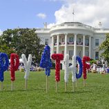 La Casa blanca decorada con motivos del Día de la Independencia 2013 en Estados Unidos