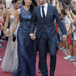 Sergio Ramos y Pilar Rubio de la mano en la boda de Alejandro Talavante y Yessica Ramírez