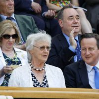 El Primer Ministro británico David Cameron en la final de Wimbledon 2013