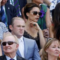 Wayne Rooney y Victoria Beckham en la final de Wimbledon 2013