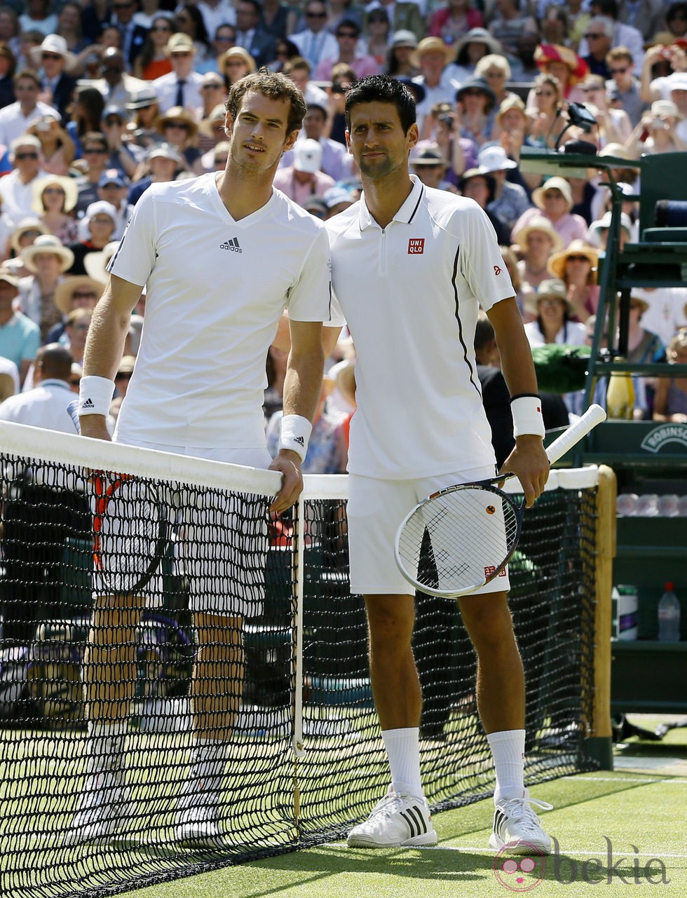 Andy Murray y Novak Djokovic disputan la final de Wimbledon 2013