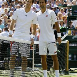 Andy Murray y Novak Djokovic disputan la final de Wimbledon 2013