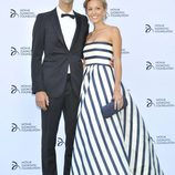 Novak Djokovic y Jelena Ristic en una cena solidaria de la Fundación Novak Djokovic