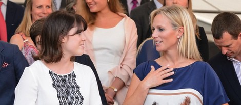 La Princesa Eugenia de York y Zara Phillips en el concierto del 60 aniversario de la coronación de Isabel II de Inglaterra