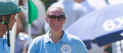 Zara Phillips en un campeonato hípico tras anunciar su embarazo