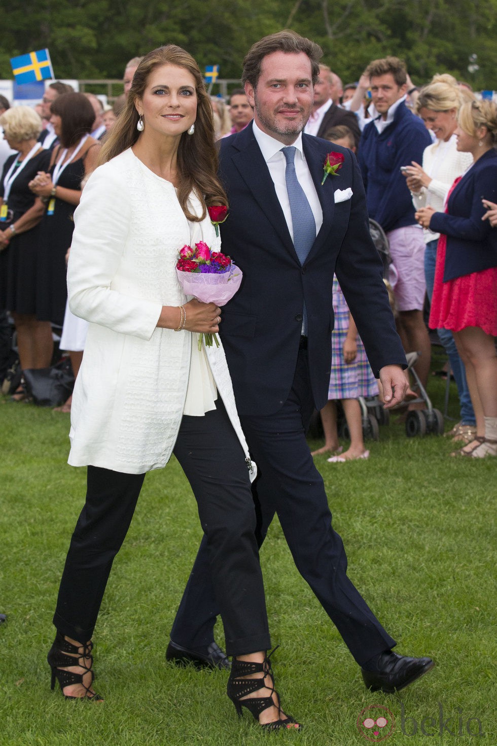 La Princesa Magdalena de Suecia y Chris O'Neill el día del 36 cumpleaños de Victoria de Suecia