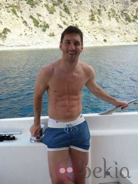 Leo Messi durante sus vacaciones en Ibiza