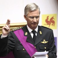 Felipe de Brabante en su juramento como nuevo Rey de Bélgica