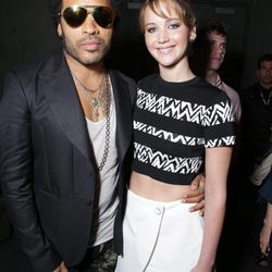 Lenny Kravitz y Jennifer Lawrence en la Comic-Con 2013