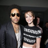 Lenny Kravitz y Jennifer Lawrence en la Comic-Con 2013