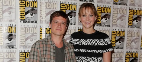 Josh Hutcherson y Jennifer Lawrence en la Comic-Con 2013