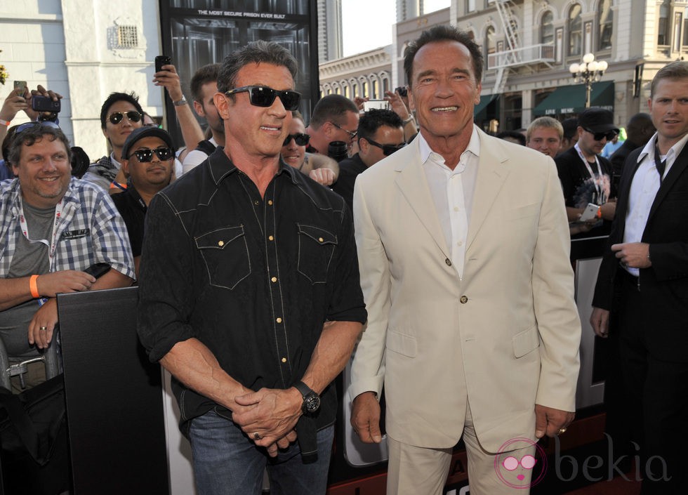 Sylvester Stallone y Arnold Schwarzenegger en la Comic-Con 2013