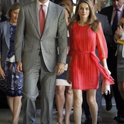 Los Príncipes Felipe y Letizia en la Reunión de directores de centros del Instituto Cervantes en Cáceres