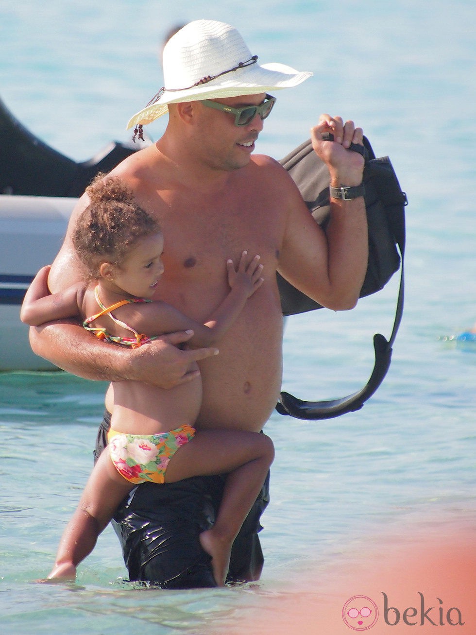 Ronaldo con su hija en Ibiza