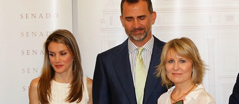 Los Príncipes de Asturias con María Rey en la entrega del Premio Luis Carandell