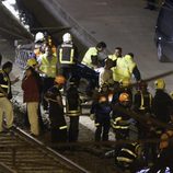 Investigan la causa del accidente de un tren en Santiago de Compostela