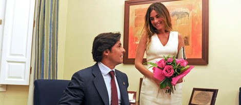 Fran Rivera y Lourdes Montes en el pregón de la Feria Taurina de Málaga