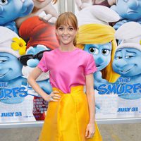 Jayma Mays en la premiere de 'Los Pitufos 2' en Los Angeles