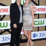 Michael Sheen y Caitlin Fitzgerald en la fiesta veraniega de CBS, Showtime y The CW 2013