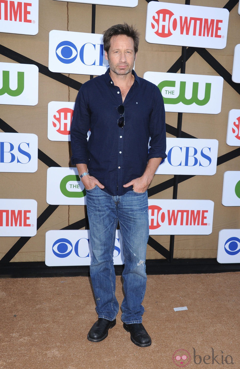 David Duchovney en la fiesta veraniega de CBS, Showtime y The CW 2013