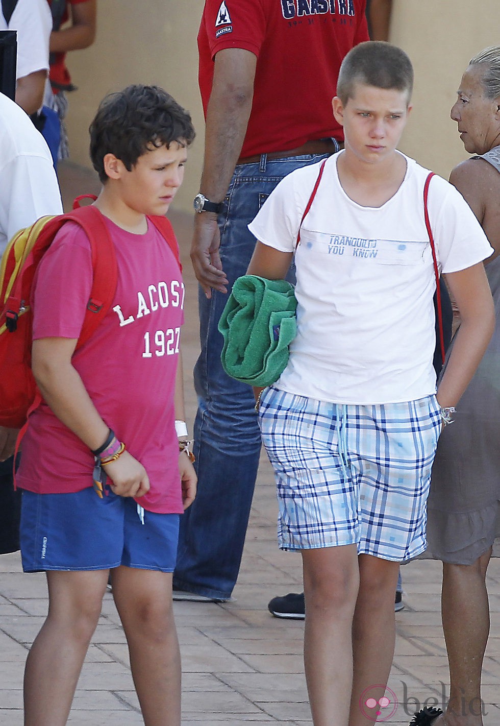 Felipe de Marichalar y Juan Urdangarín en el club náutico de Calanova en Mallorca