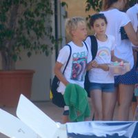 Miguel Urdangarín y Victoria de Marichalar en el club náutico de Cala Nova en Mallorca