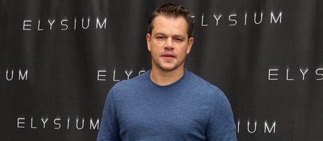 Matt Damon en la presentación de 'Elysium' en Los Ángeles